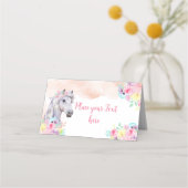 Paard Party Gevouwen Plaats Kaart Plaatskaartje (Voorkant)