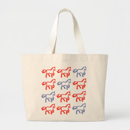 Paard Patroon Identiteitstas Grote Tote Bag
