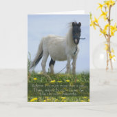Paard Pet Sympathy Card - Equine Sympathy - Pit Po Kaart (Gele Bloem)
