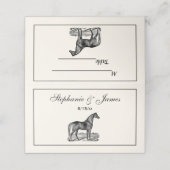  paard plaatskaartje (Buitenkant ongevouwen)