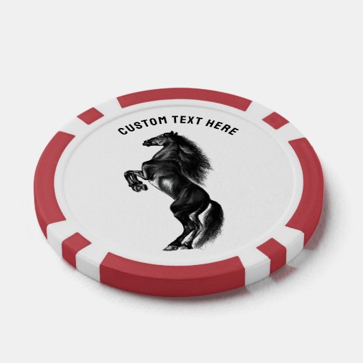 Paard Poker Chips met aangepaste tekst (Enkel)