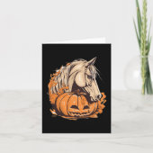 Paard Pompoen Halloween Kostuum Paardrijden E Kaart (Voorkant)