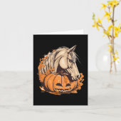 Paard Pompoen Halloween Kostuum Paardrijden E Kaart (Gele Bloem)