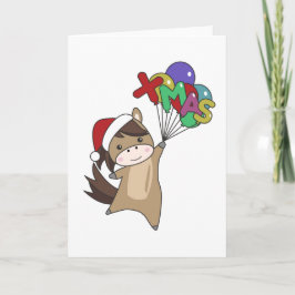 Paard Pony Kerst Sneeuw Winter Dieren Paarden Kaart