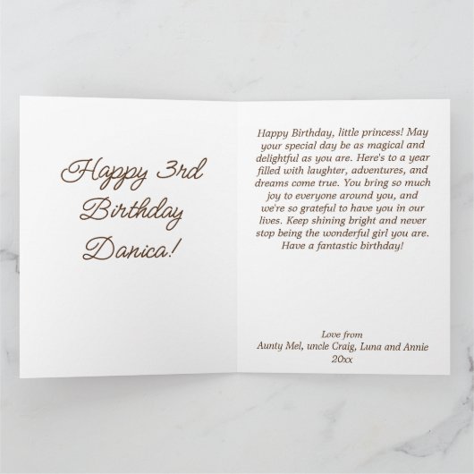 Paard pony met pastel boho bloemen Verjaardag Kaart (Binnen)