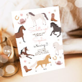 Paard Pony Saddle Up Cowgirl Meisje Verjaardag Kaart