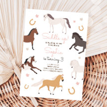 Paard Pony Saddle Up Cowgirl Meisje Verjaardag