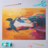 Paard Pop Art Stijl Digitale Schildering Decoupage Tissuepapier (Craft)