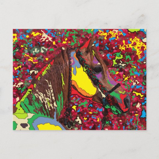 paard Portret 7 Briefkaart (Voorkant)