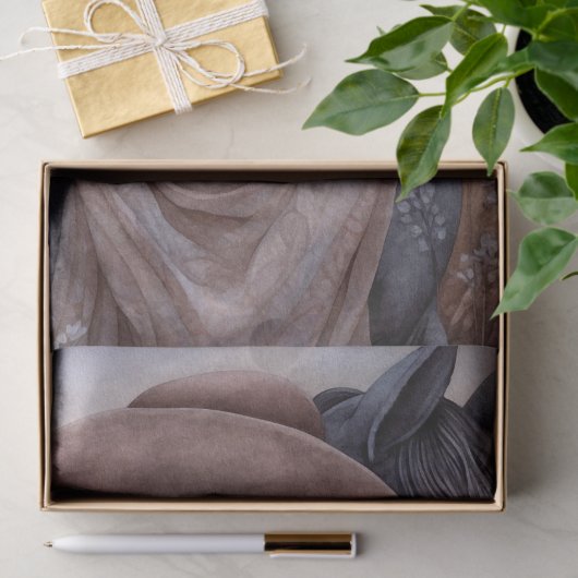 Paard Prairie Cowgirl "Beste vrienden" Tissuepapier (Geschenk)