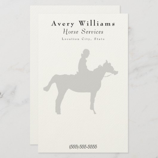 Paard Pro Klein Briefpapier (Voorkant / Achterkant)