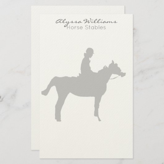 Paard Pro Klein Briefpapier (Voorkant / Achterkant)