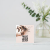 Paard QR-code vierkante visitekaart Visitekaartje (Staand voorkant)