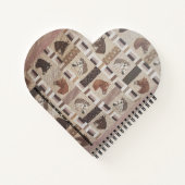 Paard Quilt met tekst Notitieboek (Achterkant)
