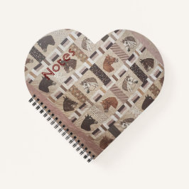Paard Quilt met tekst Notitieboek