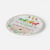 Paard Racing Derby Day Party Kleurrijk Marmer Papieren Bordje (Gekanteld)