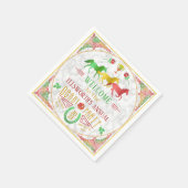 Paard Racing Derby Day Party Kleurrijk Marmer Servet (Hoek)