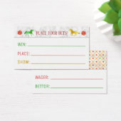 Paard Racing Derby Wager Party Games Wedden Slip Visitekaartje (Bureau)