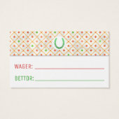 Paard Racing Derby Wager Party Games Wedden Slip Visitekaartje (Achterkant)