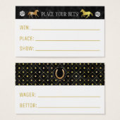 Paard Racing Derby Wager Wedden Slip Party Games Visitekaartje (Voorkant /achterkant)