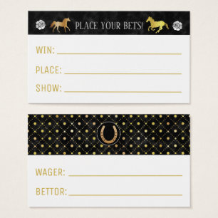 Paard Racing Derby Wager Wedden Slip Party Games Visitekaartje