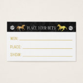 Paard Racing Derby Wager Wedden Slip Party Games Visitekaartje (Voorkant)