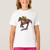 Paard Racing Meisjes T-shirt (Voorkant)