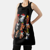 Paard Rassen Liefhebber Vrolijk Kerstmis Kerstmis Schort (Insitu)