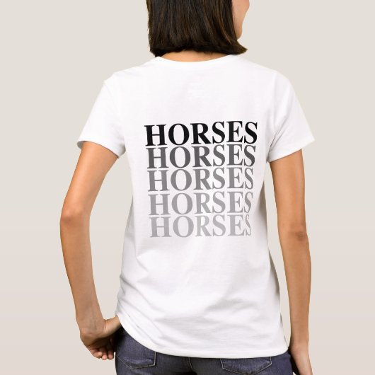 Paard rassen T-shirt (Achterkant)