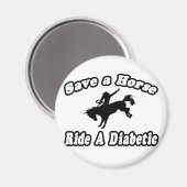 Paard redden, rijden een diabeticus magneet (Voorkant / Achterkant)