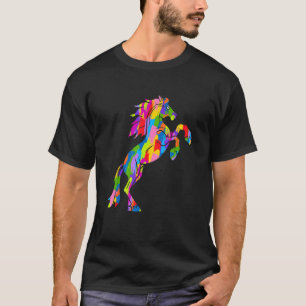 Paard Regenboog Kleur Dier Kunst T-shirt