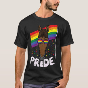 Paard Regenboog Vlag Dier Gay Pride Ally LGBT Q Me T-shirt