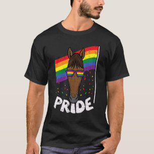 Paard Regenboog Vlag Dier Gay Pride Bondgenoot Lgb T-shirt