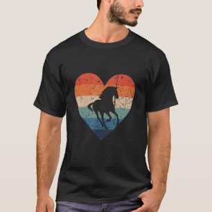 paard rennend paardrijden retro vintage 70s 60s h t-shirt