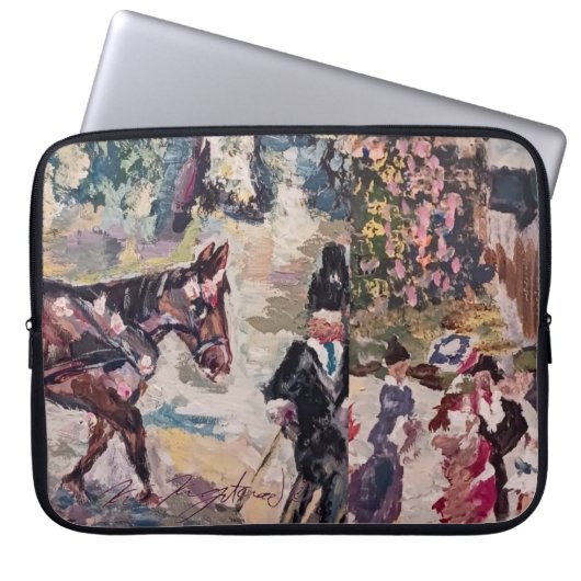 paard renoir stijl Electronics Bag Laptop Sleeve (Voorkant)