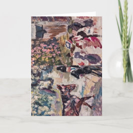 paard renoir stijl feestdagen kaart