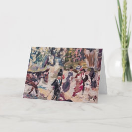 Paard Renoir Stijl Vakantiekaart Feestdagen Kaart