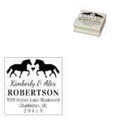 Paard retour adres stempel - bruiloft dieren (Gestempeld)