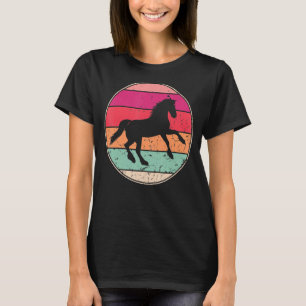  Paard Retro Paard Silhouet Dier 70s T-shirt