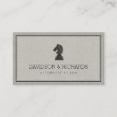 paard ridder schaakstuk advocaat, advocaat visitekaartje (Voorkant)