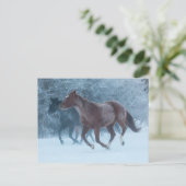 Paard rijden briefkaart (Staand voorkant)