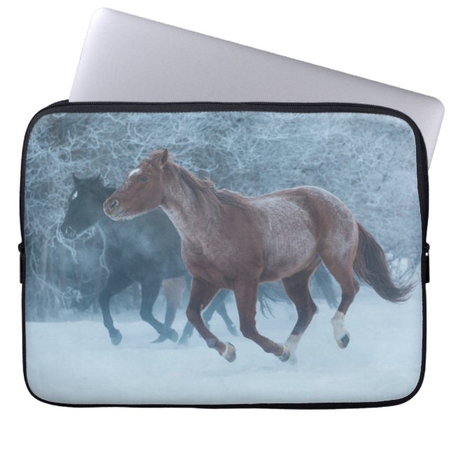 Paard rijden laptop sleeve (Voorkant)