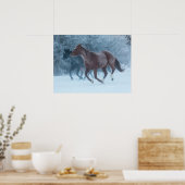 Paard rijden poster (Keuken)