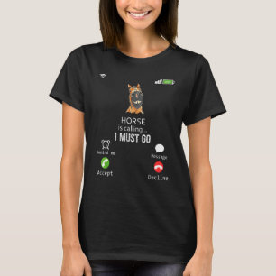 Paard Roept Ik Moet Gaan Dier Sarcastisch T-shirt