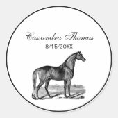  paard ronde sticker (Voorkant)