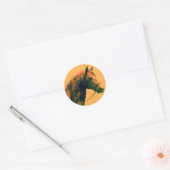 Paard Ronde Sticker (Envelop)