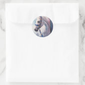 Paard Ronde Sticker (Tas)