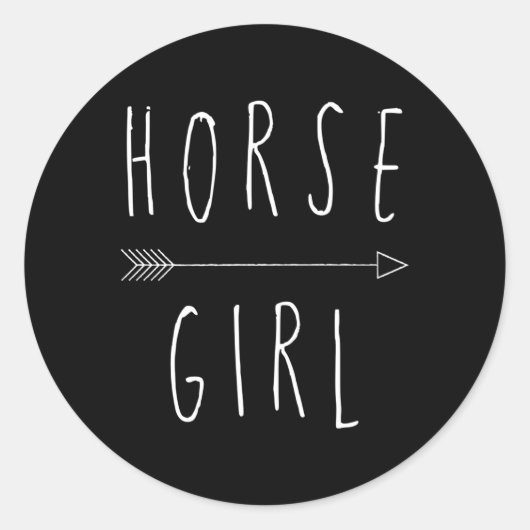 Paard Ronde Sticker (Voorkant)