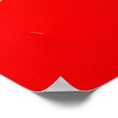 Paard Rood Achtergrond Blauwe Bloemen Poster (Hoek)
