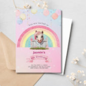 Paard Roze Regenboog Ballonnen Verjaardagsfeest Kaart